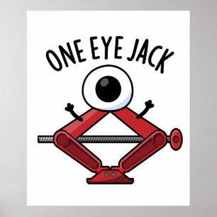 Poster Um Olho Jack Funny Carro Jack Pun