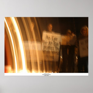 Pôster Um olho para um olho faz as cortinas inteiras do