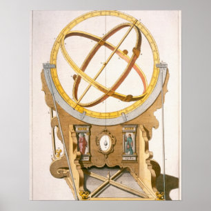 Poster Um Orrery projetado por Tycho Brahe (1546-1601) de