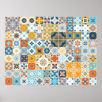 Um padrão constante com azulejos portugueses.