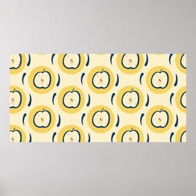 Poster Um padrão perfeito de colheita com maçã.  (Frente)