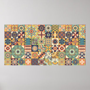 Poster Um padrão perfeito. Elementos decorativos de vind