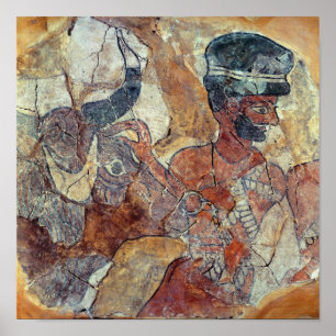 Poster Um padre que conduz um touro sacrificar