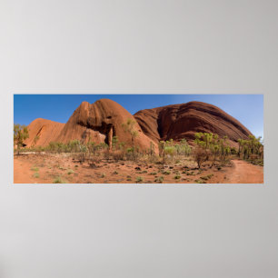 Poster Um panorama original da rocha de Uluru Ayers