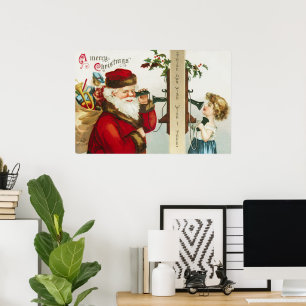 Poster Um Papai Noel de Natal Alegre por Ellen Clapsaddle