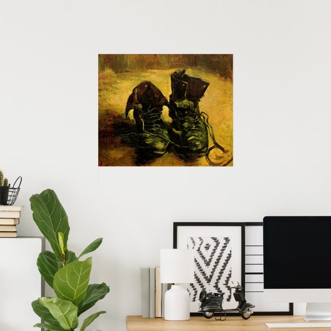 Pôster Um par de Calçados de Vincent van Gogh (Escritório em casa)
