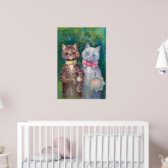 Poster Um par feliz | Louis Wain | (Berçário 2)