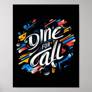 Poster Um Para Todos Uma Tapeçaria Da Conexão Humana E