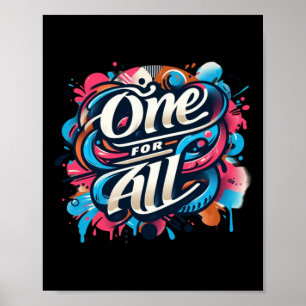 Poster Um Para Todos Uma Tapeçaria Da Conexão Humana E