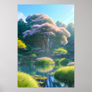 Poster Um Paraíso Brilhante pela Árvore Brilhante