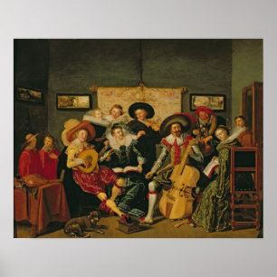 Pôster Um partido musical, c.1625