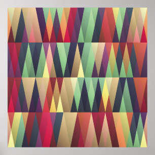 Poster Um passado sem costura com muitas trianglesstreet,