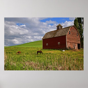 Poster Um passeio através do país da fazenda de Palouse