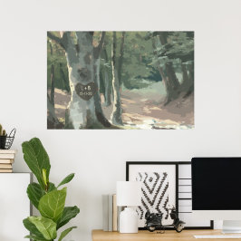 Poster Um Passeio pelas Florestas: Entalhe Personalizado