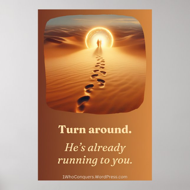 Poster Um passo atrás para Deus é suficiente (Frente)