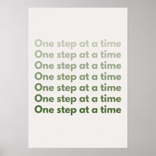 Poster Um passo de cada vez. Motivacional