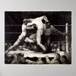 Poster Um passo na Sharkey - George Bellows Boxing Litho