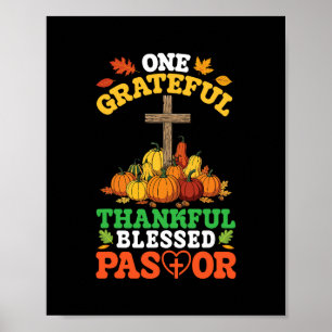 Poster Um Pastor Agradecido e Abençoado de Pé Com Fé Al