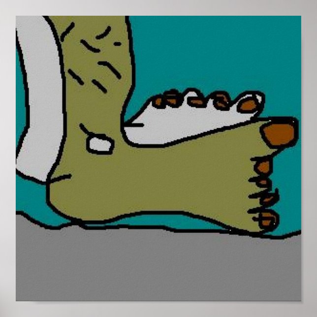 Poster Um Pé Queimado (Frente)