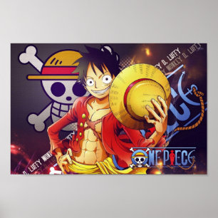 Poster Um pedaço de mugiwara luffy