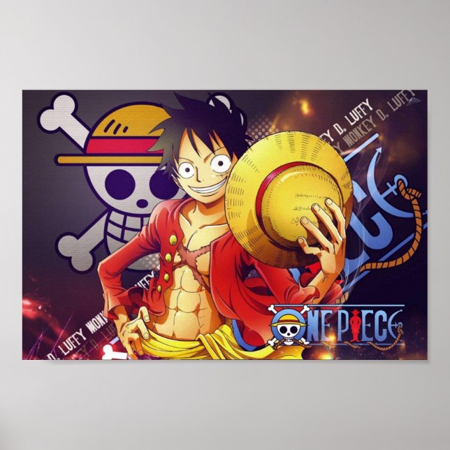 Poster Um pedaço de mugiwara luffy (Frente)
