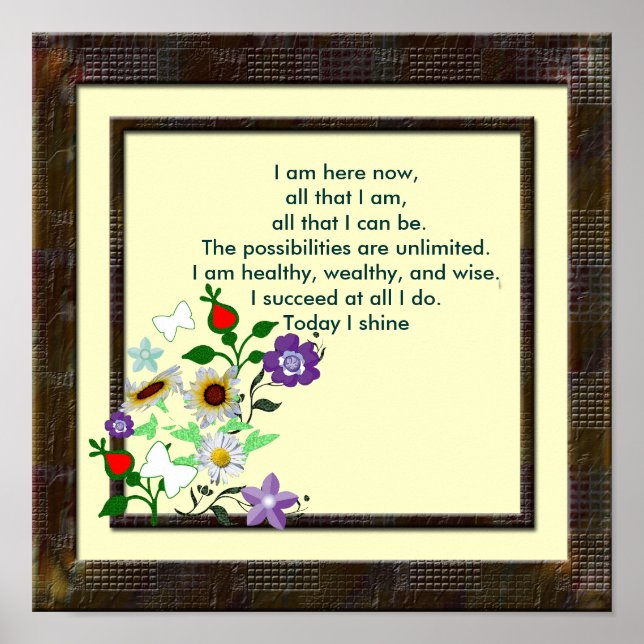 Poster Um pensamento para o dia (Frente)