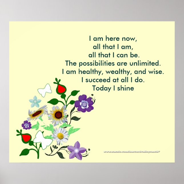 Pôster Um pensamento para o dia (Frente)