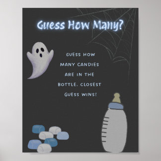 Poster Um pequeno boo deve adivinhar quantos sinais