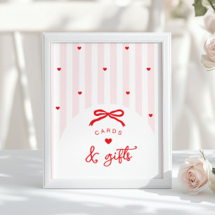 Poster Um Pequeno Cartões e presentes Arco Rosa Vermelho