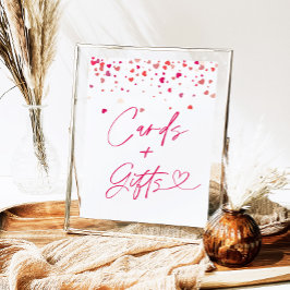 Poster Um Pequeno Cartões e Sinal de Presente