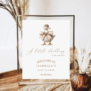 Poster Um Pequeno Chá de fraldas De Duckets Bem-Vindo