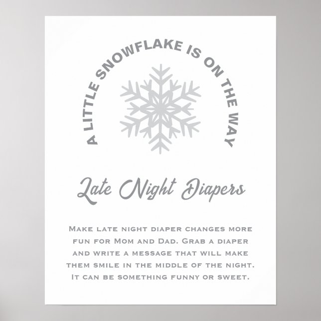 Poster Um Pequeno Chá de fraldas De Neve Com Fraldas Notu (Frente)