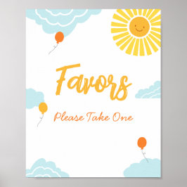 Poster Um Pequeno Chá de fraldas Raio Sol Favorece Sinal