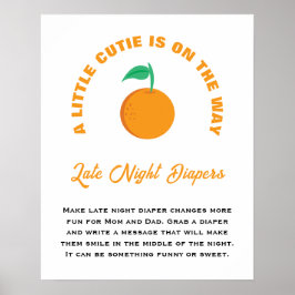 Poster Um Pequeno Chá de fraldas Tarde Fraldas Noturnas