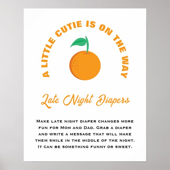 Poster Um Pequeno Chá de fraldas Tarde Fraldas Noturnas (Frente)