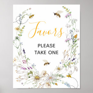 Poster Um Pequeno Favor De Chá de fraldas De Flor Selvage