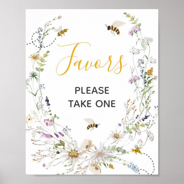 Poster Um Pequeno Favor De Chá de fraldas De Flor Selvage (Frente)