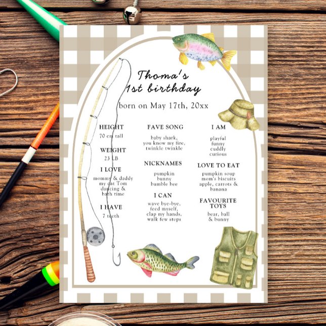 Poster Um pequeno Pescador Primeiro Marco de Aniversário (Criador carregado)