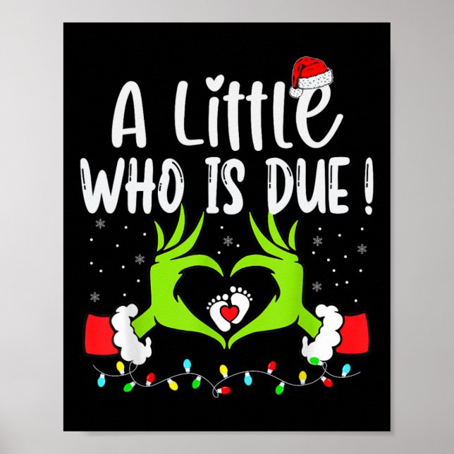 Poster Um Pequeno Quem É Devido Piada Natal Anúncio de Gr (Frente)