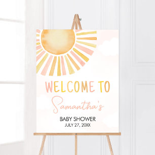 Poster Um pequeno raio de sol Chá de fraldas bem-vindo