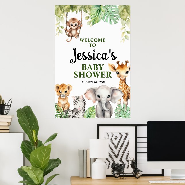 Poster Um Pequeno Selvagem Chá de Bebê  (Escritório em casa)
