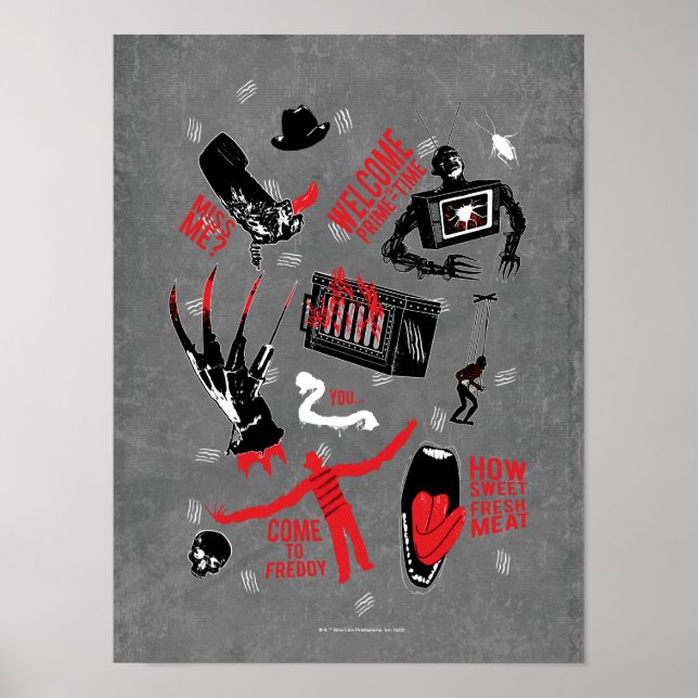 Poster Um pesadelo na Elm Street | Freddy Krueger Talk (Frente)