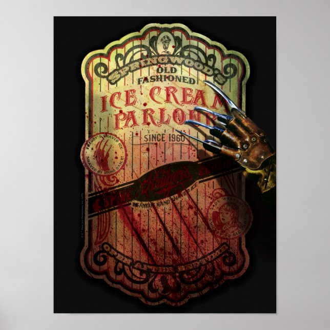 Poster Um pesadelo na Elm Street | Sorvete de Springwood (Frente)