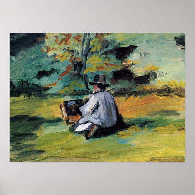 Poster Um Pintor no Trabalho - Paul Cezanne - c1874 (Frente)