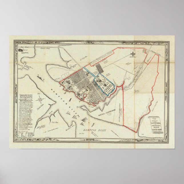 Poster Um Plano Da Propriedade Do Hampton Normal (Frente)