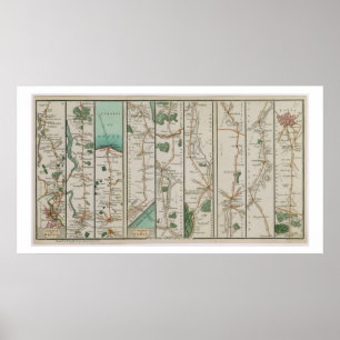 Poster Um plano novo da estrada de Londres a Dôvar e a