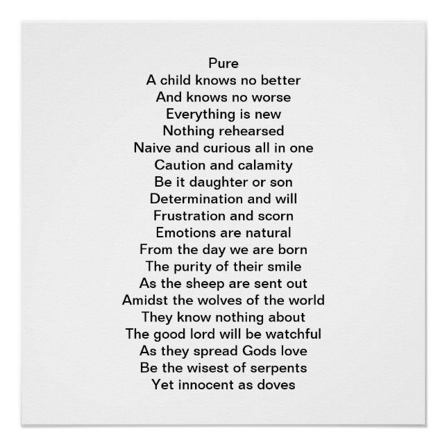 Pôster Um poema original sobre mãe e filho (Frente)