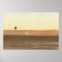 Um pôr do sol visto do balão.
