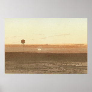 Poster Um pôr do sol visto do balão.