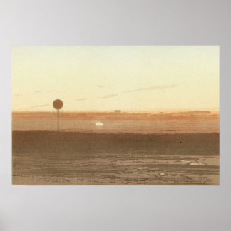 Poster Um pôr do sol visto do balão.
